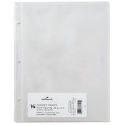 Hallmark 1-Pocket Recipe Album Refill Pages, Pack Of 16
