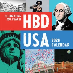 Time Factory Celebrating 250 Years HBD USA 2026 Wall Calendar