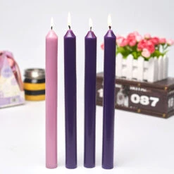Advent Taper Candles, Set Of 4 -Hallmark Shop 3 Purple and 1 Pink Advent Taper Candles HMADTAPER 03
