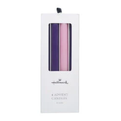 Advent Taper Candles, Set Of 4 -Hallmark Shop 3 Purple and 1 Pink Advent Taper Candles HMADTAPER 04