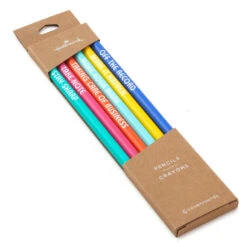 Hallmark Motivating Messages Wooden Pencils, Pack Of 6 -Hallmark Shop 6 Wood Pencils With Messages 3SOM1344 04