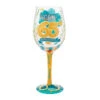Lolita Happy 65th Birthday Handpainted Wine Glass, 15 Oz. 2 Lolita Happy 65th Birthday Handpainted Wine Glass, 15 Oz. -Hallmark Shop 65th Birthday Balloons and Streamers Wine Glass 6016991 01