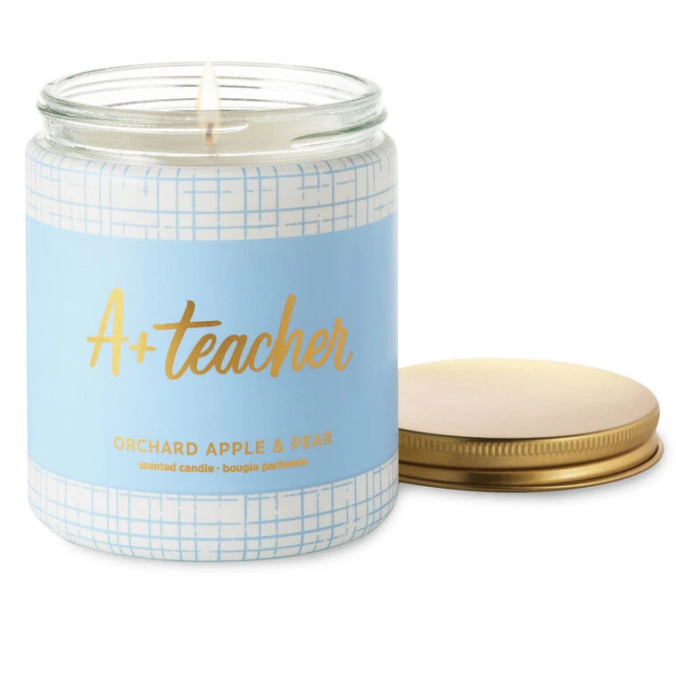 Hallmark A+ Teacher Orchard Apple And Pear Scented Jar Candle, 7 Oz. 4 Hallmark A+ Teacher Orchard Apple And Pear Scented Jar Candle, 7 Oz. - Image 2