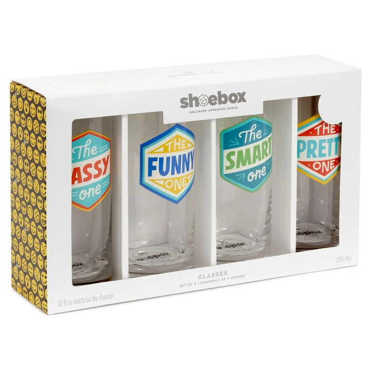 Hallmark Badges Of Honor Funny Drinking Glasses, Set Of 4 5 Hallmark Badges Of Honor Funny Drinking Glasses, Set Of 4 - Image 3