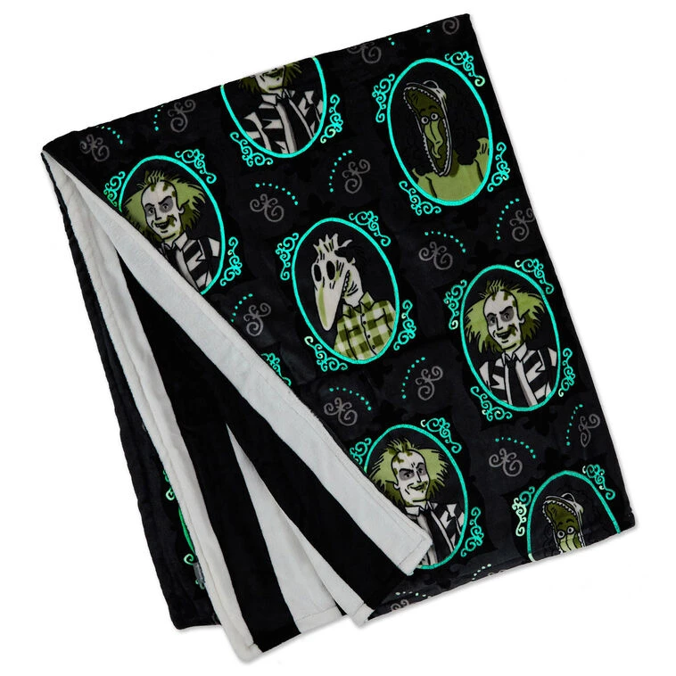 Hallmark Beetlejuice™ Glow-in-the-Dark Throw Blanket, 50x60 3 Hallmark Beetlejuice™ Glow-in-the-Dark Throw Blanket, 50x60