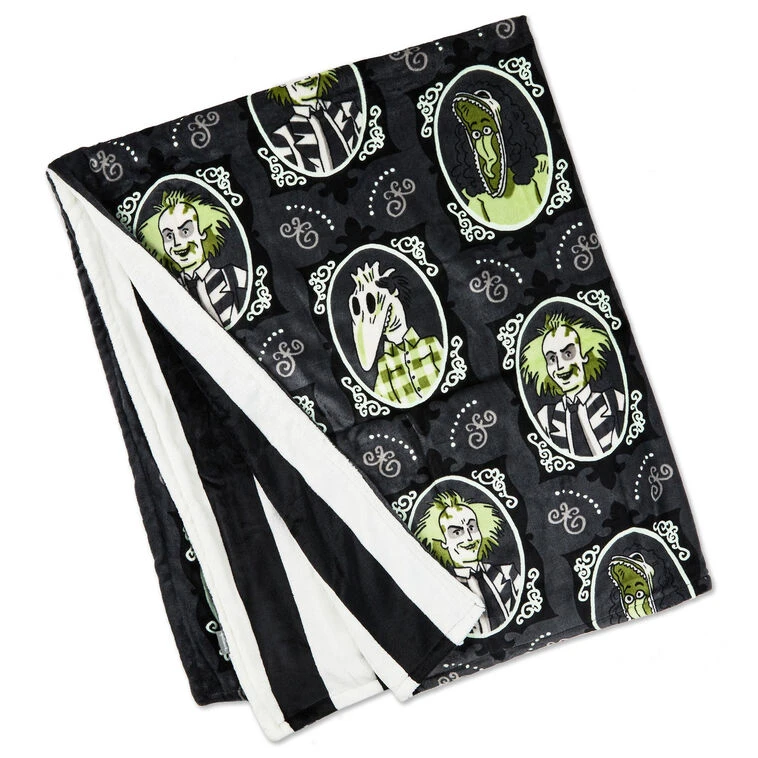 Hallmark Beetlejuice™ Glow-in-the-Dark Throw Blanket, 50x60 4 Hallmark Beetlejuice™ Glow-in-the-Dark Throw Blanket, 50x60 - Image 2