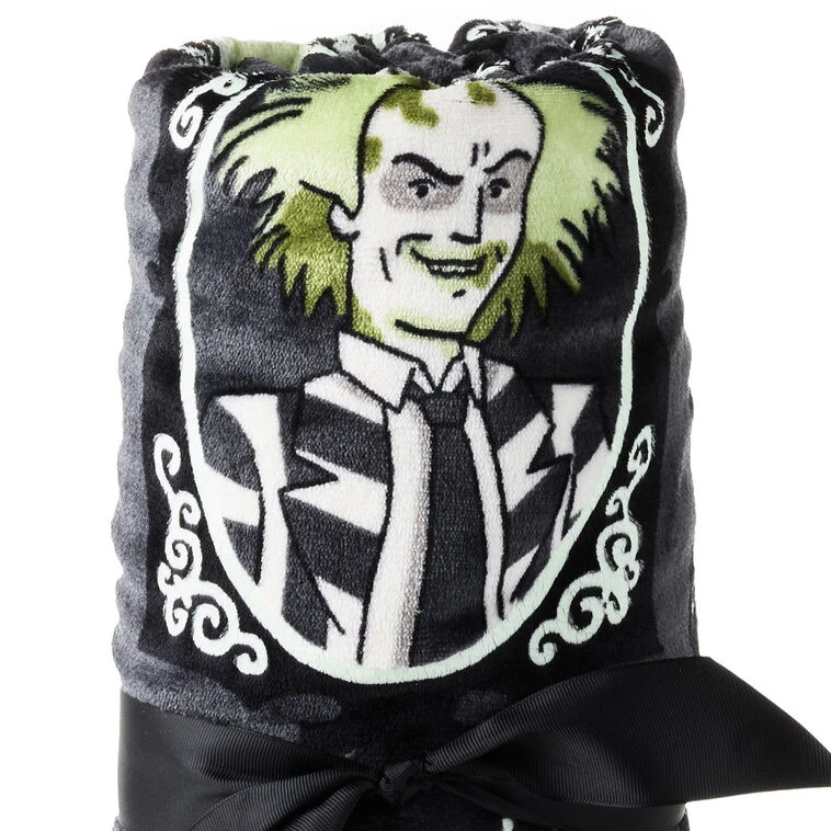 Hallmark Beetlejuice™ Glow-in-the-Dark Throw Blanket, 50x60 7 Hallmark Beetlejuice™ Glow-in-the-Dark Throw Blanket, 50x60 - Image 5