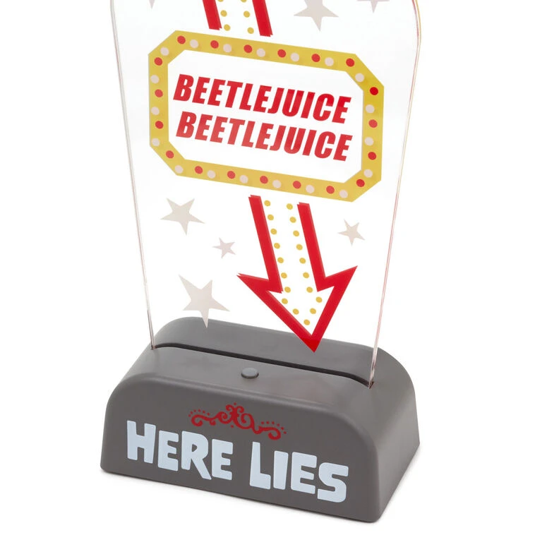 Hallmark Beetlejuice™ Light-Up Tabletop Sign, 10.5" 7 Hallmark Beetlejuice™ Light-Up Tabletop Sign, 10.5" - Image 5