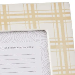 Hallmark Retirement Quote On Plaid Picture Frame, 4x6 -Hallmark Shop Beige and White Plaid Retirement 4x6 Picture Frame 1CAP1342 03