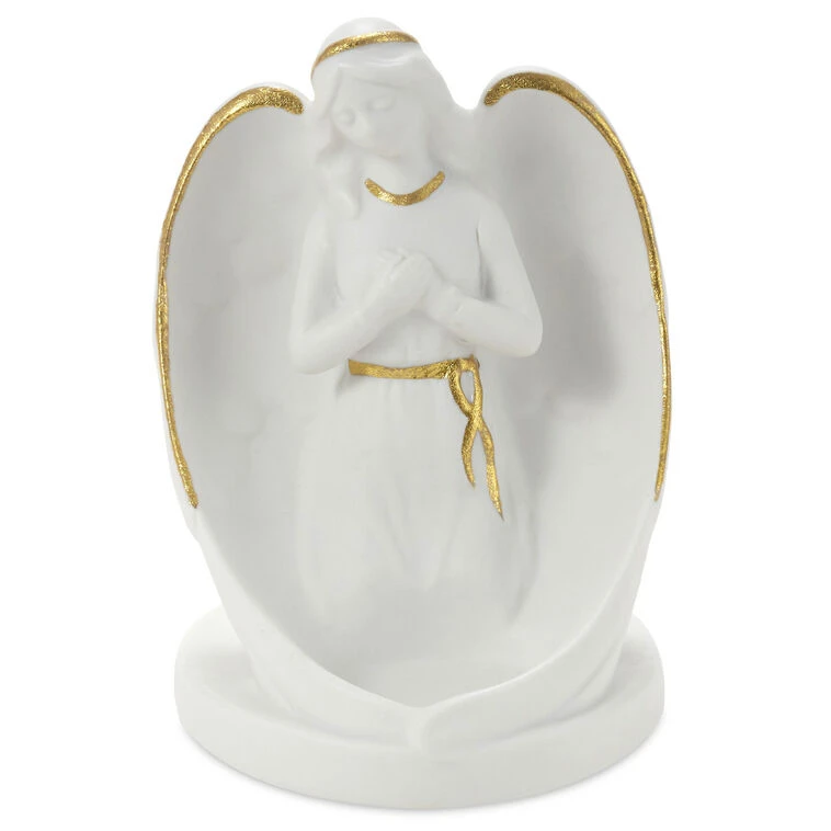Hallmark Bereavement Angel Figurine Tea-Light Holder, 4.87" 3 Hallmark Bereavement Angel Figurine Tea-Light Holder, 4.87"