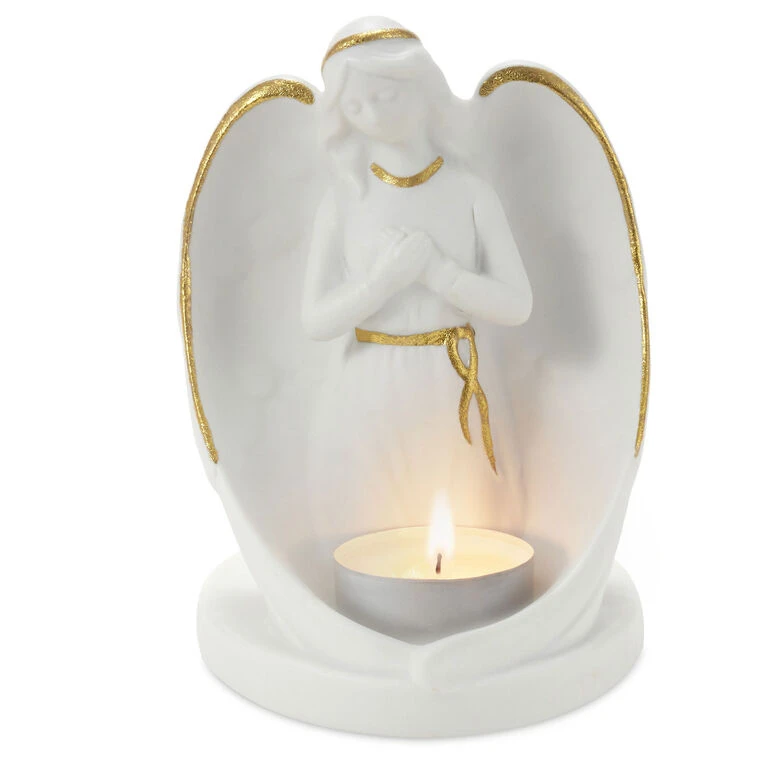 Hallmark Bereavement Angel Figurine Tea-Light Holder, 4.87" 5 Hallmark Bereavement Angel Figurine Tea-Light Holder, 4.87" - Image 3