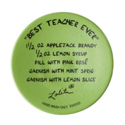 Lolita Best Teacher Ever Handpainted Wine Glass, 15 Oz. -Hallmark Shop Best Teacher Ever Handpainted Wine Glass 6013094 04