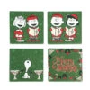 BioWorld Peanuts Gang Holiday Ceramic Coasters, Set Of 4
