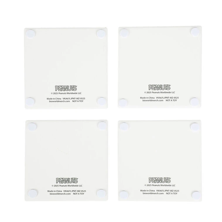 BioWorld Peanuts Gang Holiday Ceramic Coasters, Set Of 4 4 BioWorld Peanuts Gang Holiday Ceramic Coasters, Set Of 4 - Image 2