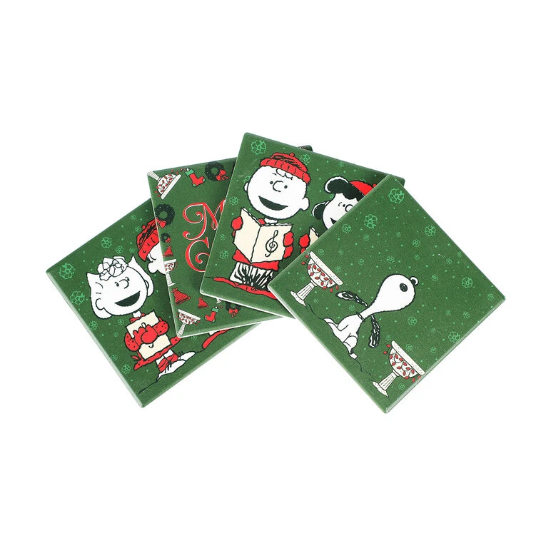 BioWorld Peanuts Gang Holiday Ceramic Coasters, Set Of 4 5 BioWorld Peanuts Gang Holiday Ceramic Coasters, Set Of 4 - Image 3