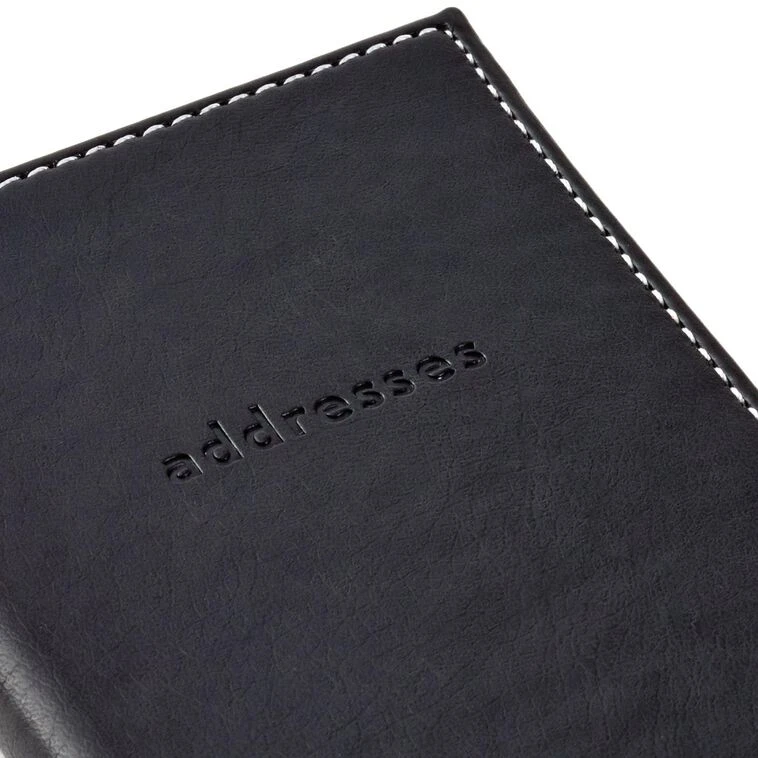 Hallmark Black Faux Leather Slim Address Book 4 Hallmark Black Faux Leather Slim Address Book - Image 2