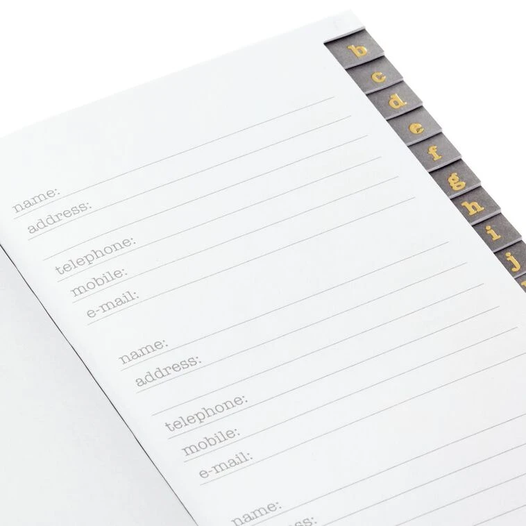 Hallmark Black Faux Leather Slim Address Book 5 Hallmark Black Faux Leather Slim Address Book - Image 3