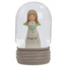 Blossom Bucket August Birthstone Angel Snow Globe, 4.2"
