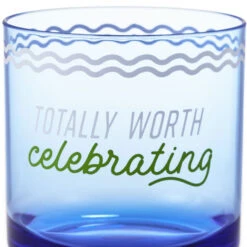 Hallmark Woo Hoo Worth Celebrating Drinking Glasses, Set Of 2 8 Hallmark Woo Hoo Worth Celebrating Drinking Glasses, Set Of 2 -Hallmark Shop Blue Rocks Glass and Stemless Wine Glass Set 1BIR1325 03