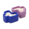 Paddywax Wisteria And Ember Resin Puzzle Piece Jar Candles, Set Of 2 -Hallmark Shop Blue and Purple Tetris Shaped Candle Set JG0404 01