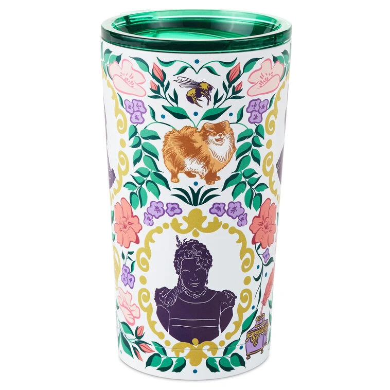 Hallmark Bridgerton Ton Silhouettes On Floral Travel Mug, 15 Oz. 3 Hallmark Bridgerton Ton Silhouettes On Floral Travel Mug, 15 Oz.