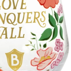 Hallmark Bridgerton Love Conquers All Stemless Wine Glass -Hallmark Shop Bridgerton Floral Stemless Wine Glass 1PCL1057 04