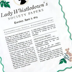 Hallmark Bridgerton Lady Whistledown's Society Papers Tea Towel, 18x26 -Hallmark Shop Bridgerton Lady Whistledowns Gossip Column Tea Towel 1PCL1054 04