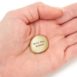 Hallmark With You Always Metal Pocket Token 8 Hallmark With You Always Metal Pocket Token -Hallmark Shop Bronzed Metal Worry Stone With Engraved Message 1BIT2026 03