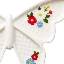 Hallmark Butterfly-Shaped Trinket Dish -Hallmark Shop Butterfly Floral Basketweave Trinket Dish 1ART1035 03
