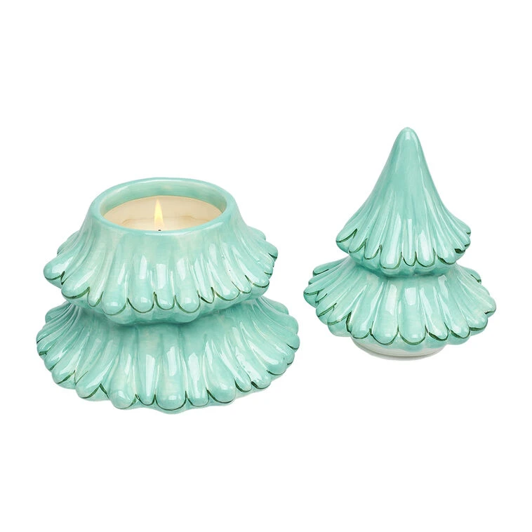 Cedarwood Scented Ceramic Evergreen Tree Candle 4 Cedarwood Scented Ceramic Evergreen Tree Candle - Image 2