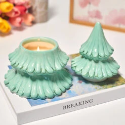 Cedarwood Scented Ceramic Evergreen Tree Candle 9 Cedarwood Scented Ceramic Evergreen Tree Candle -Hallmark Shop Cedarwood Scented Ceramic Douglas Fir Tree Candle HMTREE 04