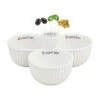 Mud Pie Snack Bowl Trio And Picks Serving Set -Hallmark Shop Ceramic Snack Bowl Trio With Toothpick Server 41860089 01