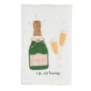 Mud Pie Champagne Bottle And Glasses Tea Towel 2 Mud Pie Champagne Bottle And Glasses Tea Towel -Hallmark Shop Champagne Bottle and Glasses Congrats Tea Towel 42170170S 01