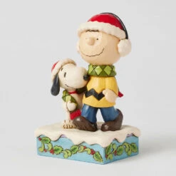 Enesco Jim Shore Peanuts Charlie Brown And Snoopy Wrapped In Scarf Figurine, 6" -Hallmark Shop Charlie Brown and Snoopy Sharing Scarf Figurine 6017237 04