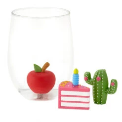 Hallmark Charmers Plastic Stemless Contour Glass, 19.5 Oz. -Hallmark Shop Charmers Plastic Stemless Wine Glass 1ICN1042 03