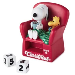 Hallmark Peanuts® Cozy Snoopy Christmas Countdown Calendar -Hallmark Shop Christmas Countdown Snoopy and Woodstock Figurine 1XKT5537 03