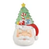 Hallmark Santa And Christmas Tree Sculpted Cookie Jar, 12.5" 2 Hallmark Santa And Christmas Tree Sculpted Cookie Jar, 12.5" -Hallmark Shop Christmas Tree Santa Sculpted Cookie Jar 1XKT5515 01