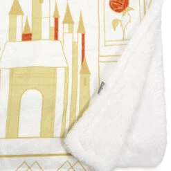 Hallmark Disney Princess Castles Throw Blanket, 50x60 -Hallmark Shop Cinderella Ariel Belle and Jasmine Castles Blanket 1DYG2133 03