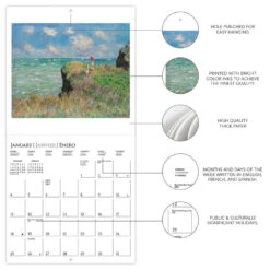 Graphique 2026 Claude Monet 16-Month Calendar -Hallmark Shop Claude Monet 2026 Monthly Wall Calendar 9781664844896 03