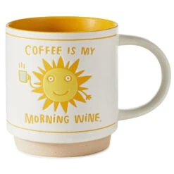 Hallmark Coffee Is My Morning Wine Funny Mug, 16 Oz.