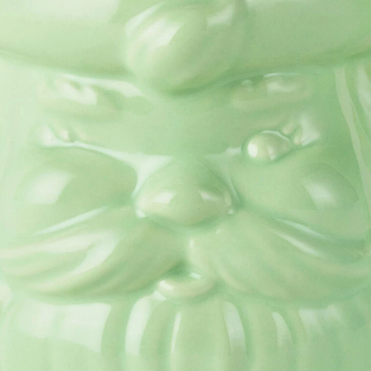 Hallmark Mint Green Sculpted Santa Mug, 8 Oz. 5 Hallmark Mint Green Sculpted Santa Mug, 8 Oz. - Image 3