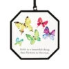 Demdaco Dean Crouser Flock Of Butterflies Suncatcher -Hallmark Shop Colorful Butterflies Suncatcher With Faith Message 1004610304 01