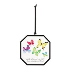 Hallmark Shop -Hallmark Shop Colorful Butterflies Suncatcher With Faith Message 1004610304 02