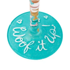 Lolita Woof It Up Handpainted Wine Glass, 15 Oz. 8 Lolita Woof It Up Handpainted Wine Glass, 15 Oz. -Hallmark Shop Colorful Dogs and Hearts Wine Glass 6016981 03