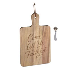 Hallmark Come All Ye Faithful Serving Board And Spreader Set