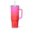 Corkcicle Sangria Cruiser Insulated Tumbler With Handle 40 Oz. -Hallmark Shop Corkcicle Sangria Pink and Red Ombr Cup With Handle 22240CSA 01