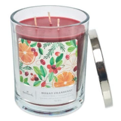 Merry Cranberry Scented 3-Wick Candle, 16 Oz. 7 Merry Cranberry Scented 3-Wick Candle, 16 Oz. -Hallmark Shop Cranberry and Orange 3Wick Jar Candle HMCRNBRY 03