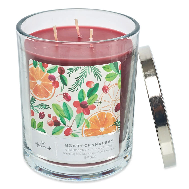 Merry Cranberry Scented 3-Wick Candle, 16 Oz. 5 Merry Cranberry Scented 3-Wick Candle, 16 Oz. - Image 3
