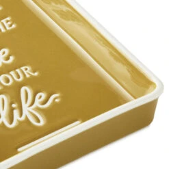 Hallmark Time Of Your Life Trinket Dish 9 Hallmark Time Of Your Life Trinket Dish -Hallmark Shop Dark Yellow and White Rectangular Trinket Dish 1SNN1160 04