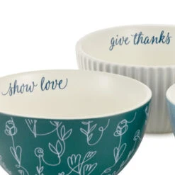 Hallmark DaySpring Give Thanks Ceramic Bowls, Set Of 3 -Hallmark Shop DaySpring Give Thanks Ceramic Bowls 1REL2050 04